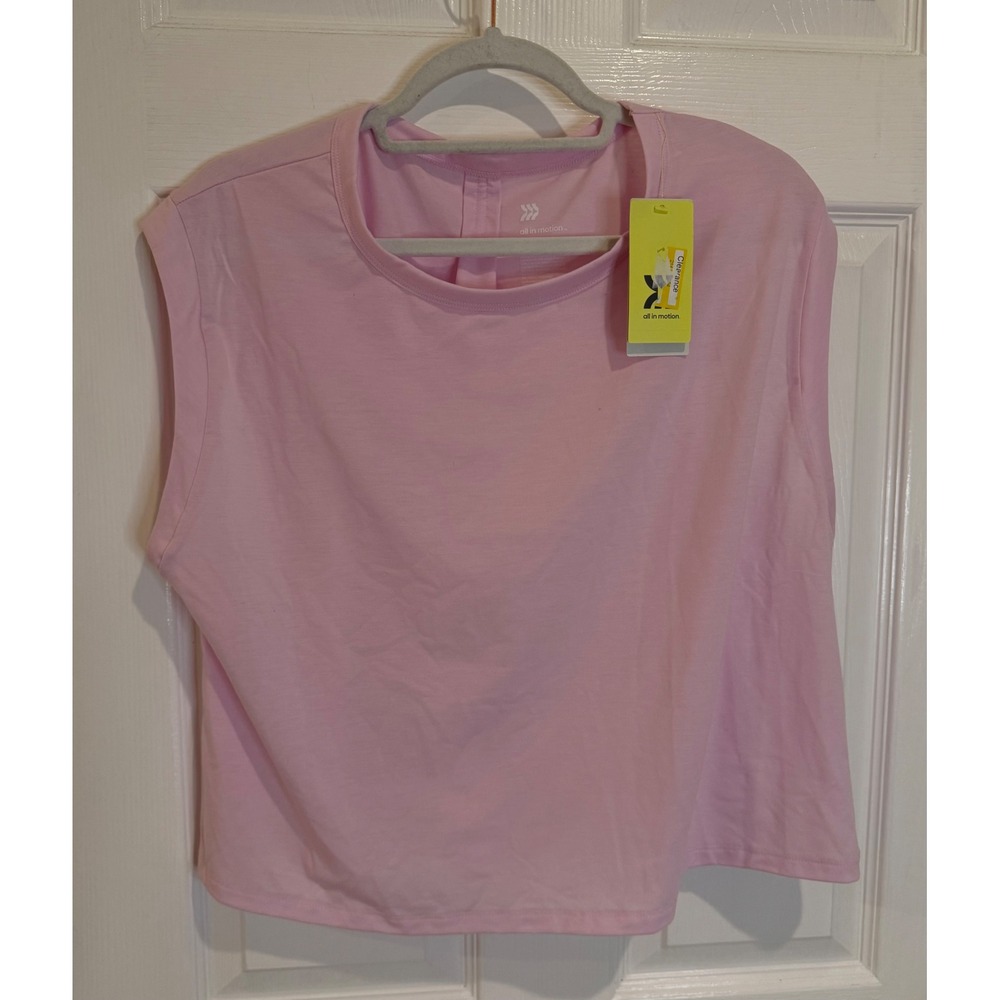 ✅3-for-$12✅ All in Motion Workout Top Athletic Activewear‎ Pink Sleeveless L
